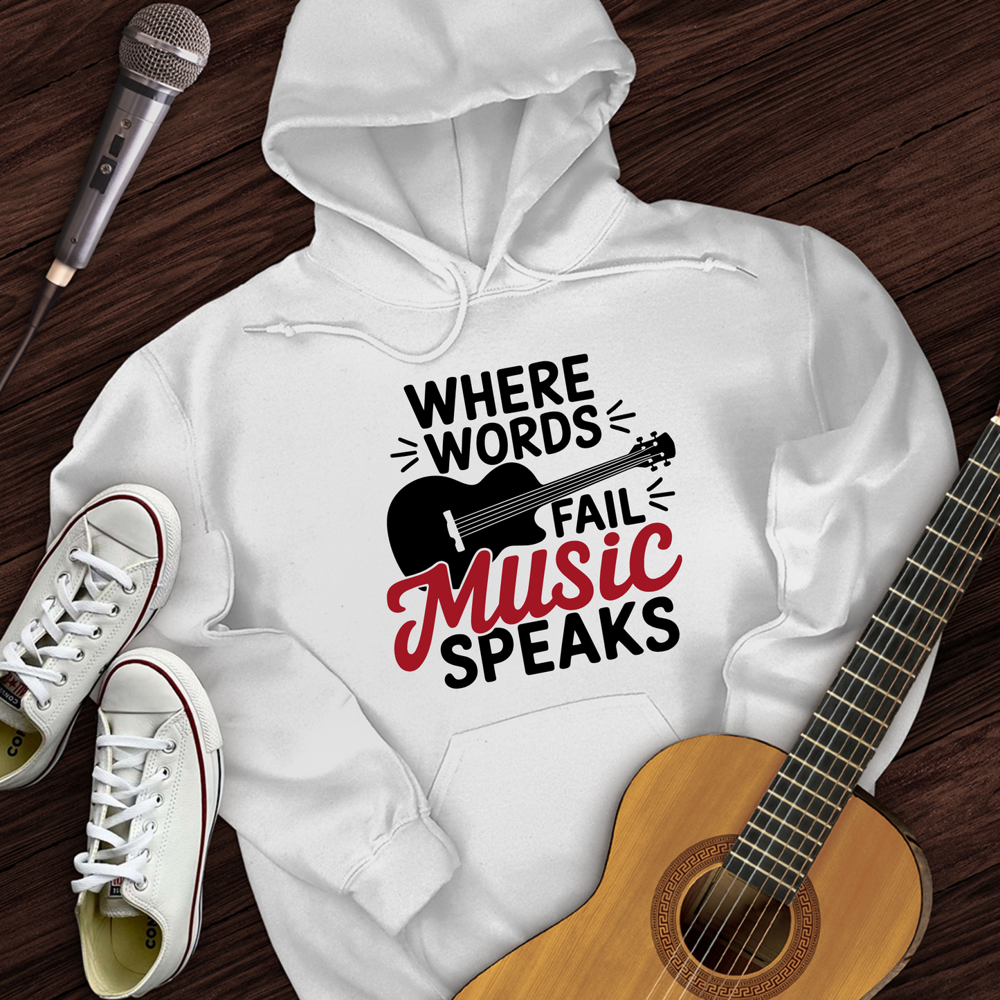 Where Words Fail Music Speaks Hoodie