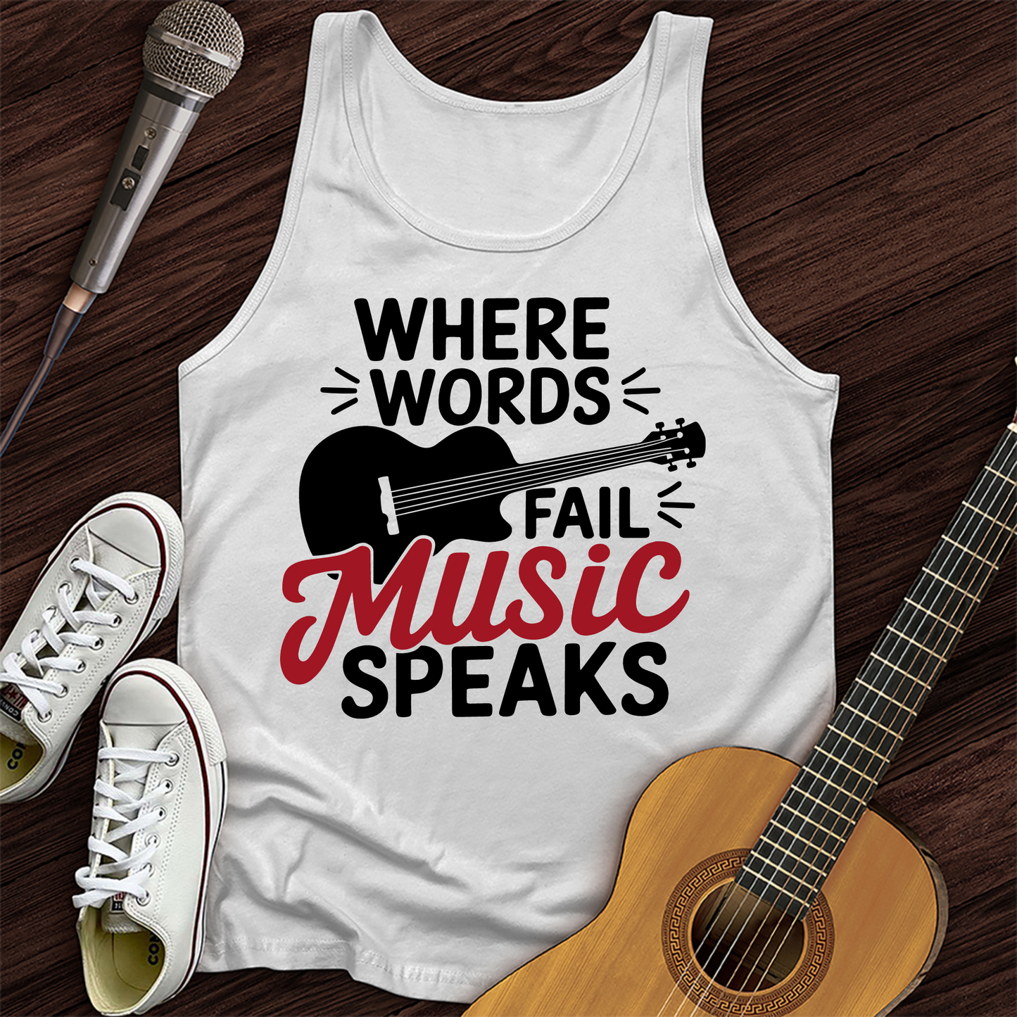 Where Words Fail Music Speaks Tank Top