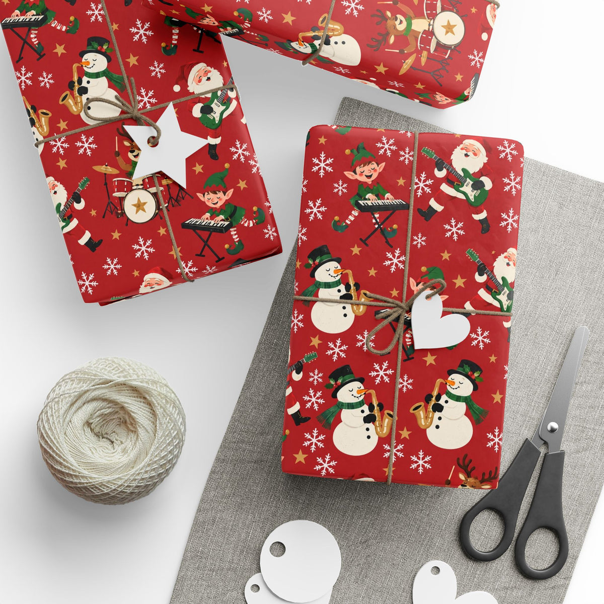 Santa's Band Christmas Wrapping Paper