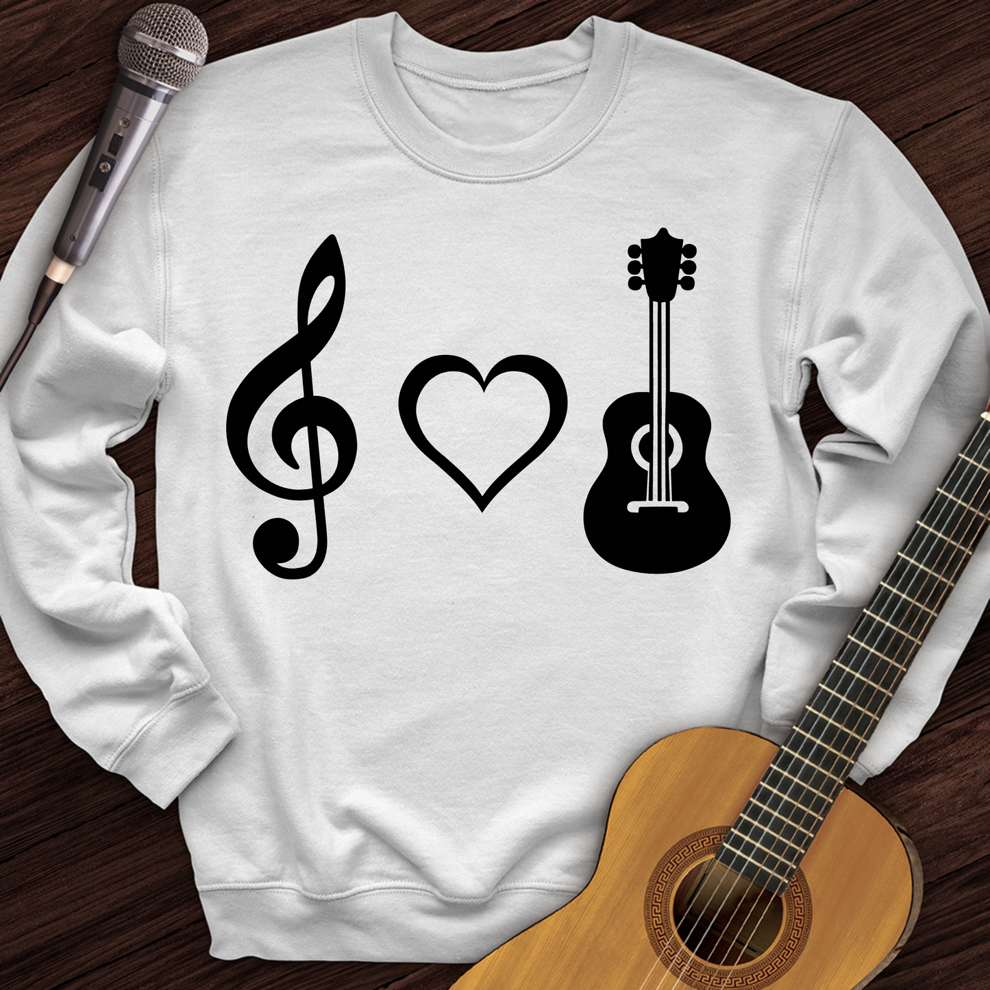 Simplistic Love Guitar Crewneck