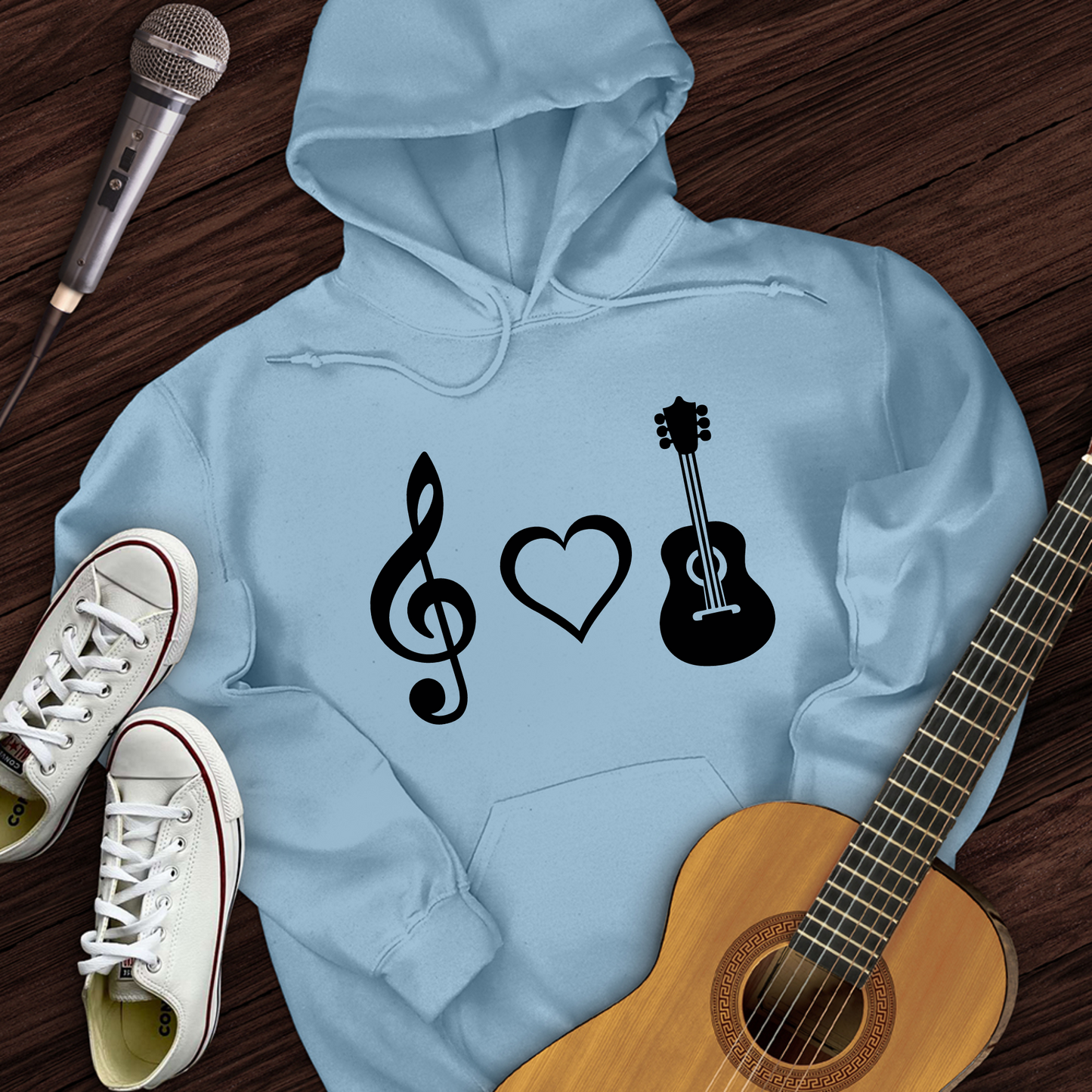 Simplistic Love Guitar Hoodie