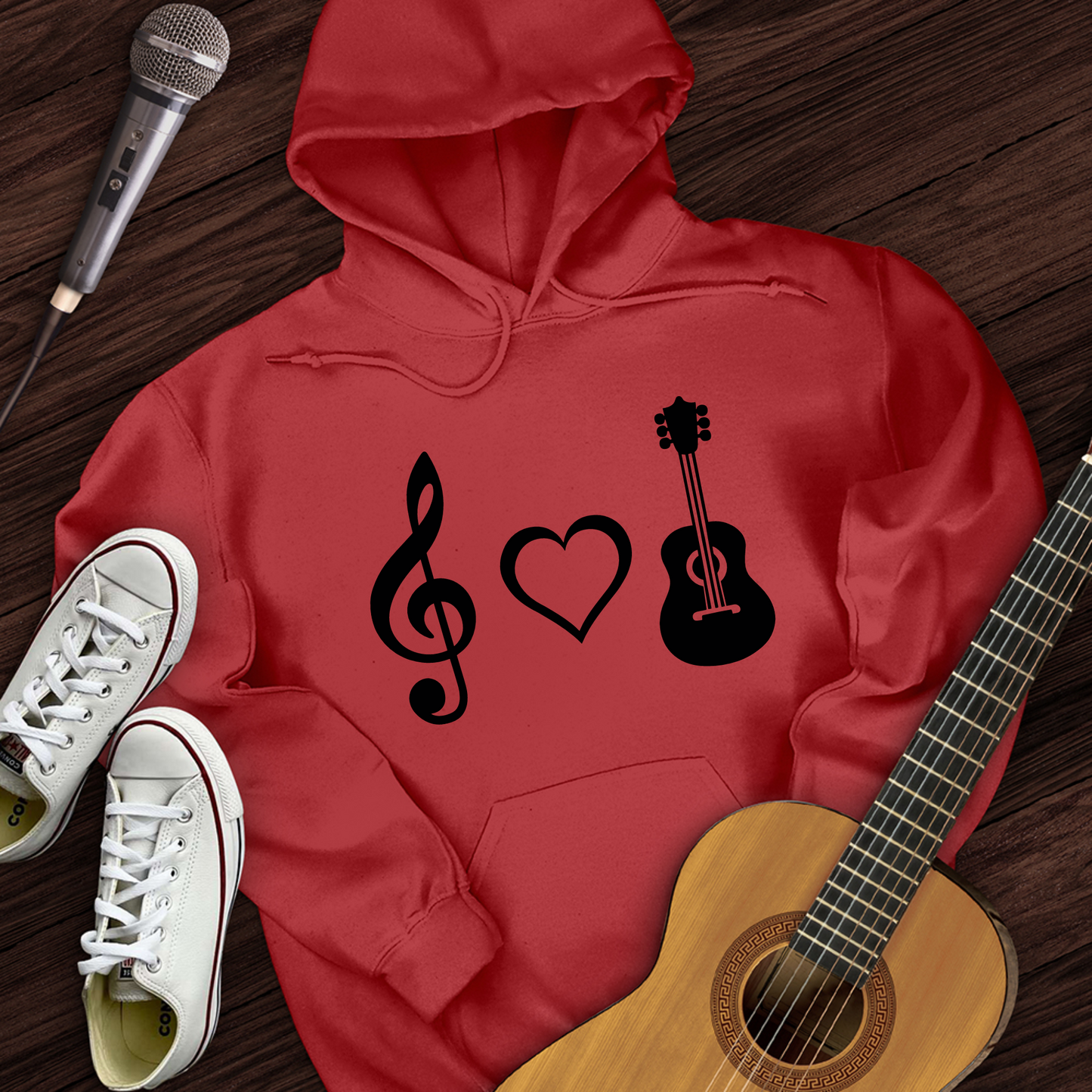 Simplistic Love Guitar Hoodie