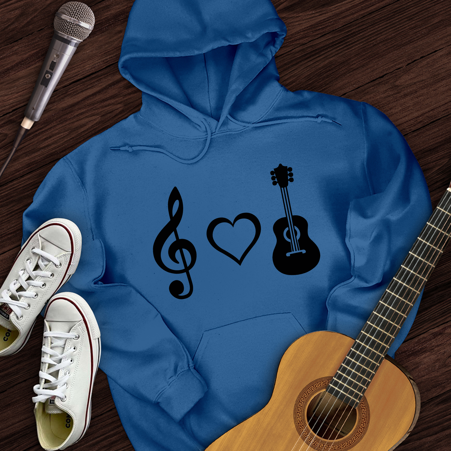 Simplistic Love Guitar Hoodie