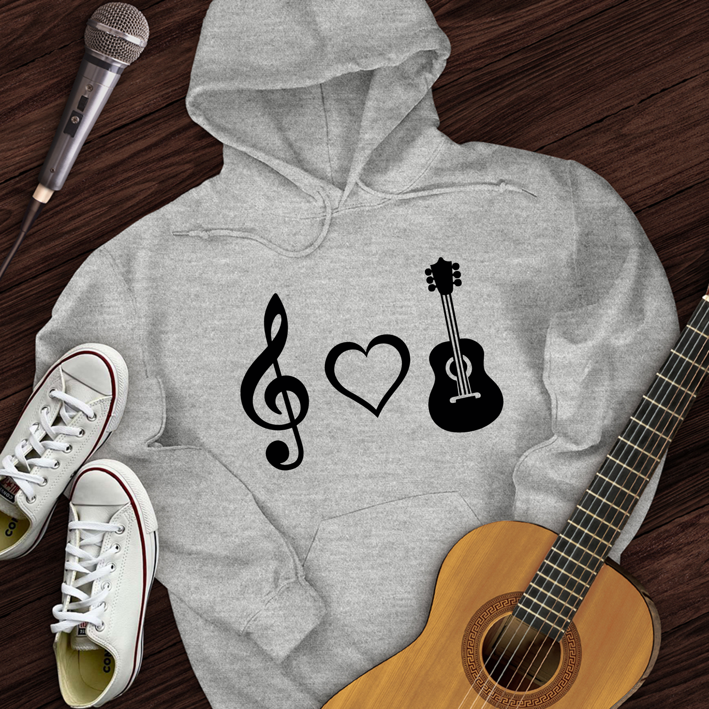 Simplistic Love Guitar Hoodie