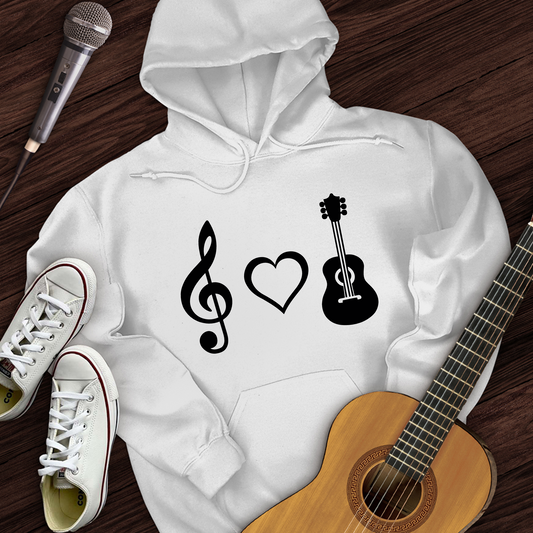 Simplistic Love Guitar Hoodie