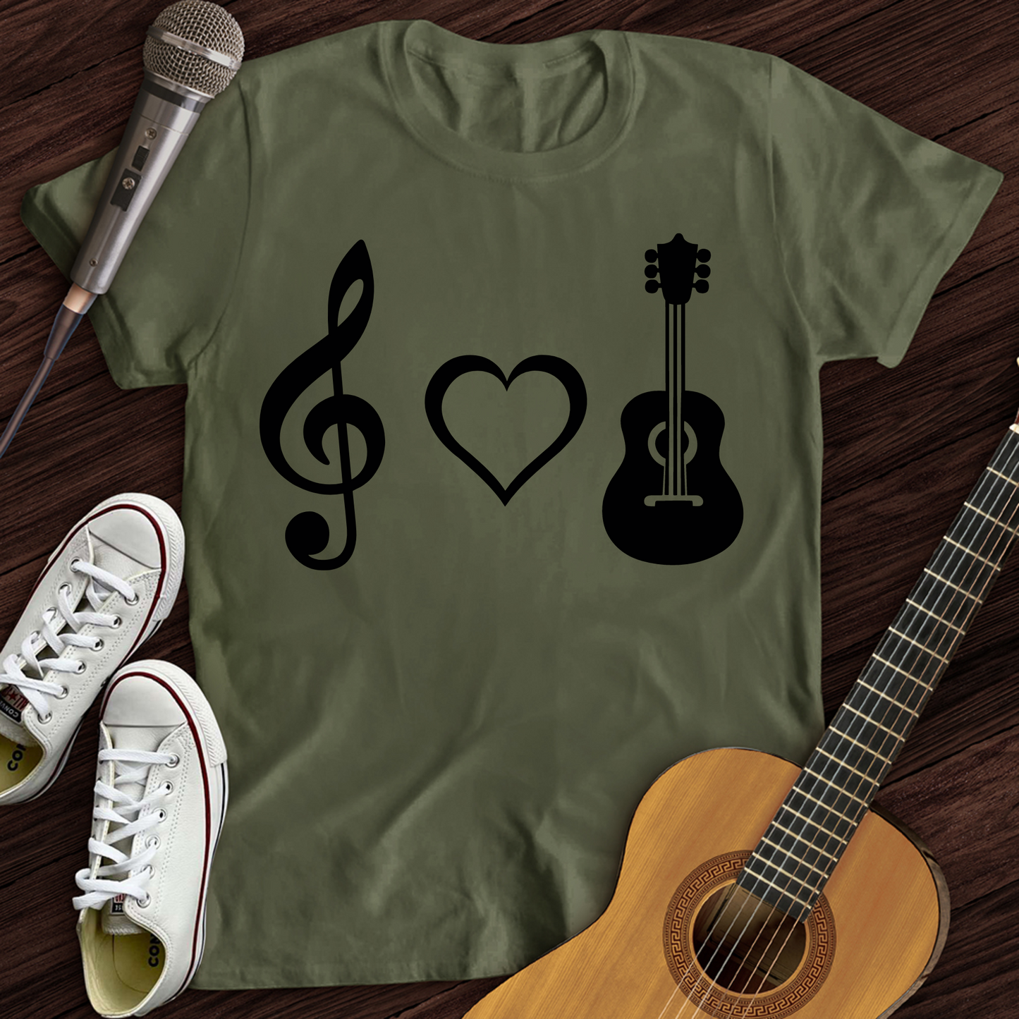 Simplistic Love Guitar T-Shirt