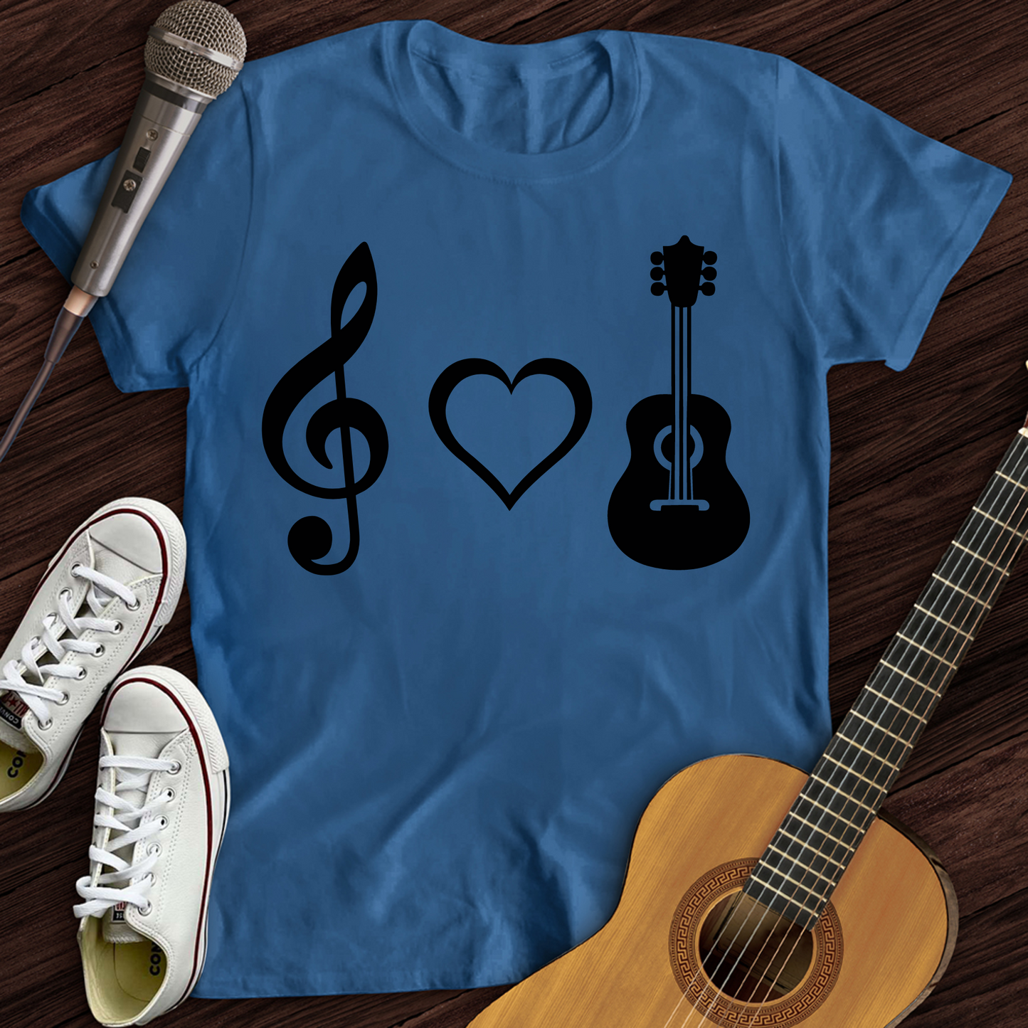 Simplistic Love Guitar T-Shirt