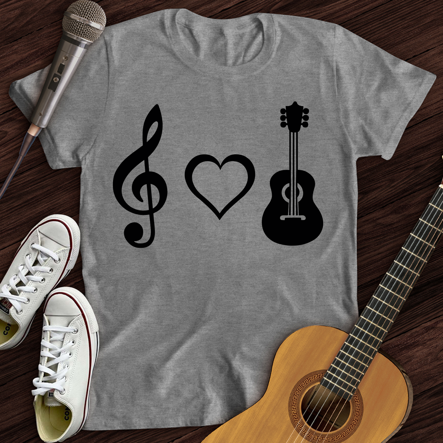 Simplistic Love Guitar T-Shirt