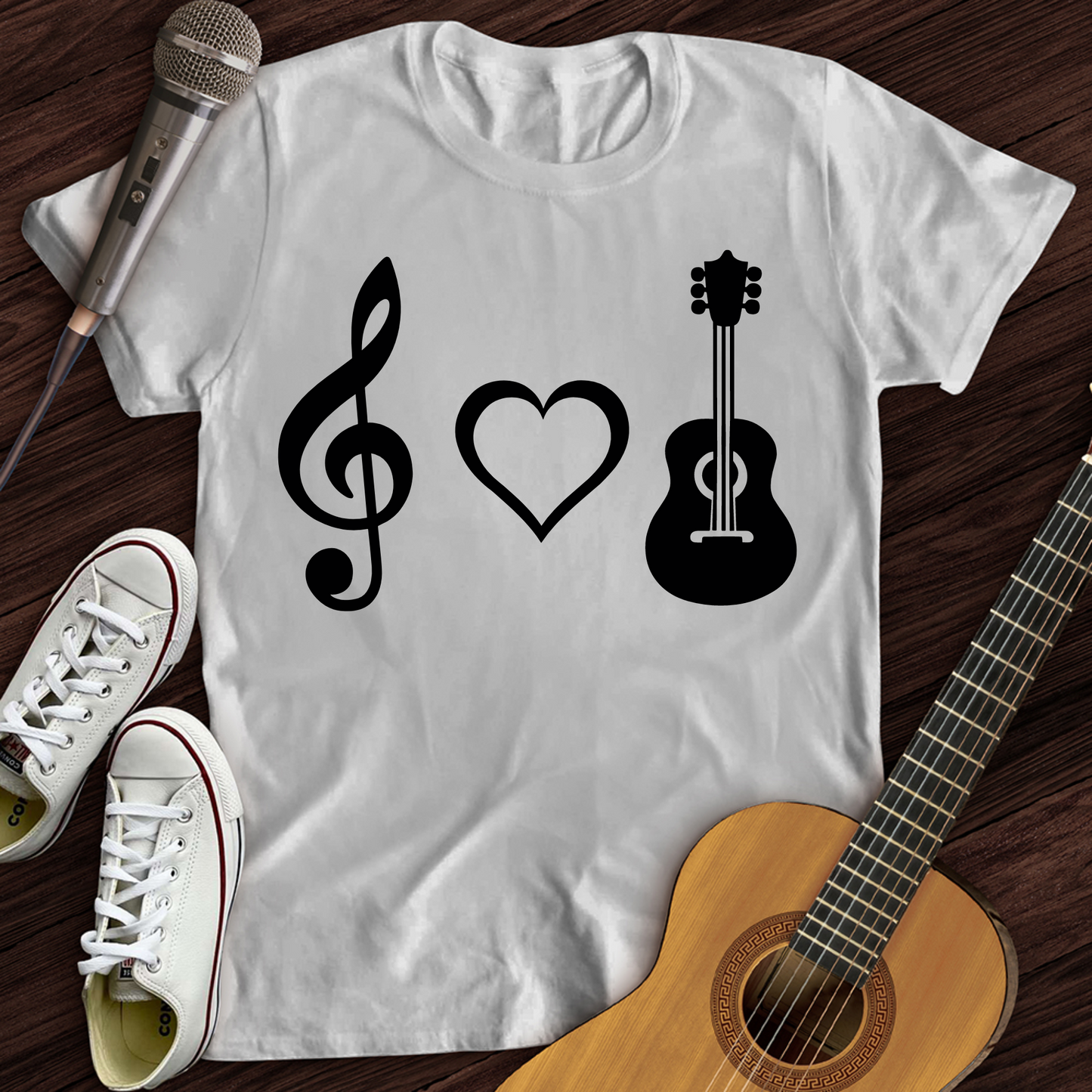 Simplistic Love Guitar T-Shirt