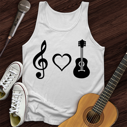 Simplistic Love Guitar Tank Top