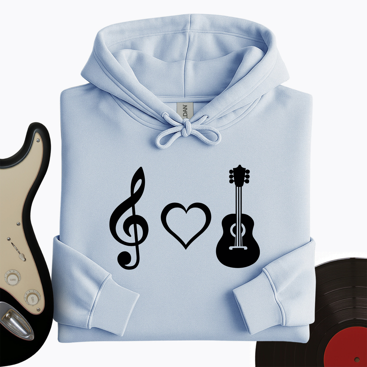 Simplistic Love Guitar Hoodie