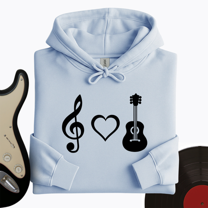 Simplistic Love Guitar Hoodie
