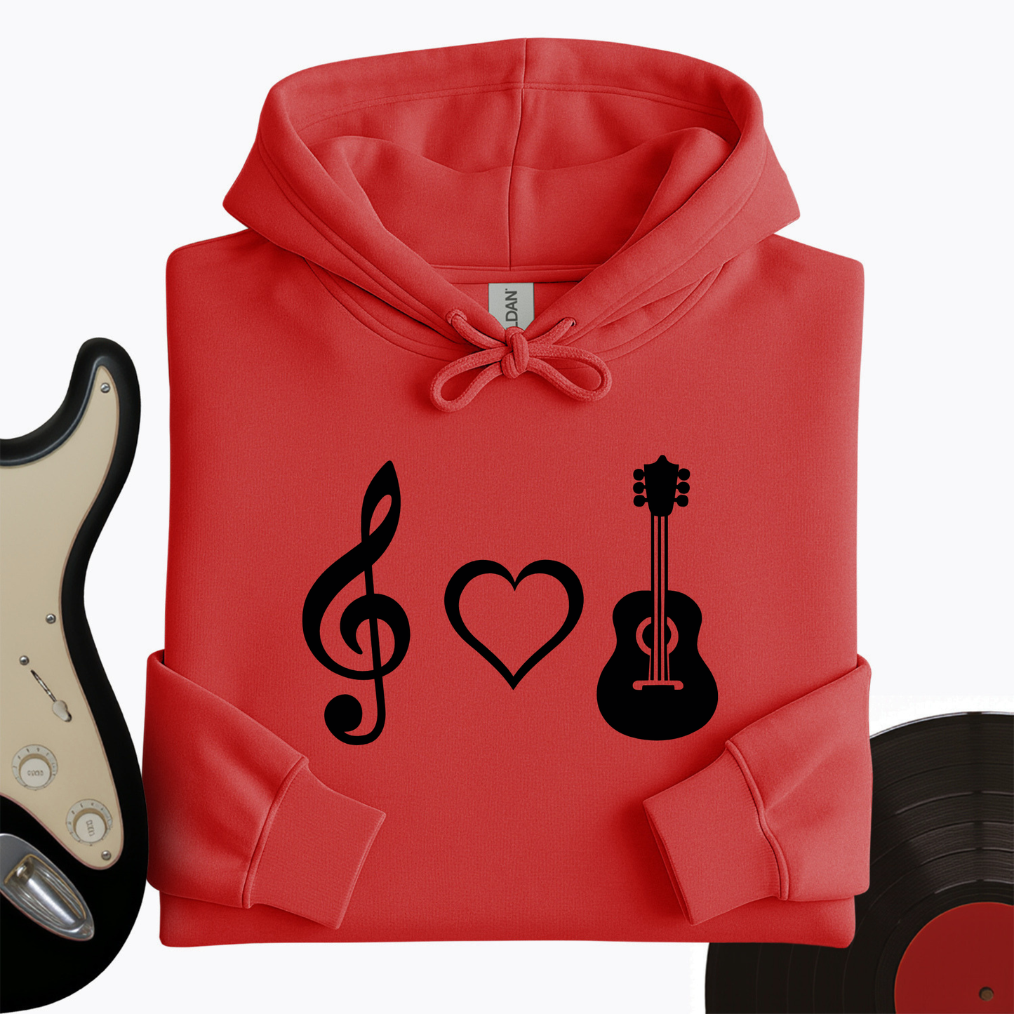 Simplistic Love Guitar Hoodie