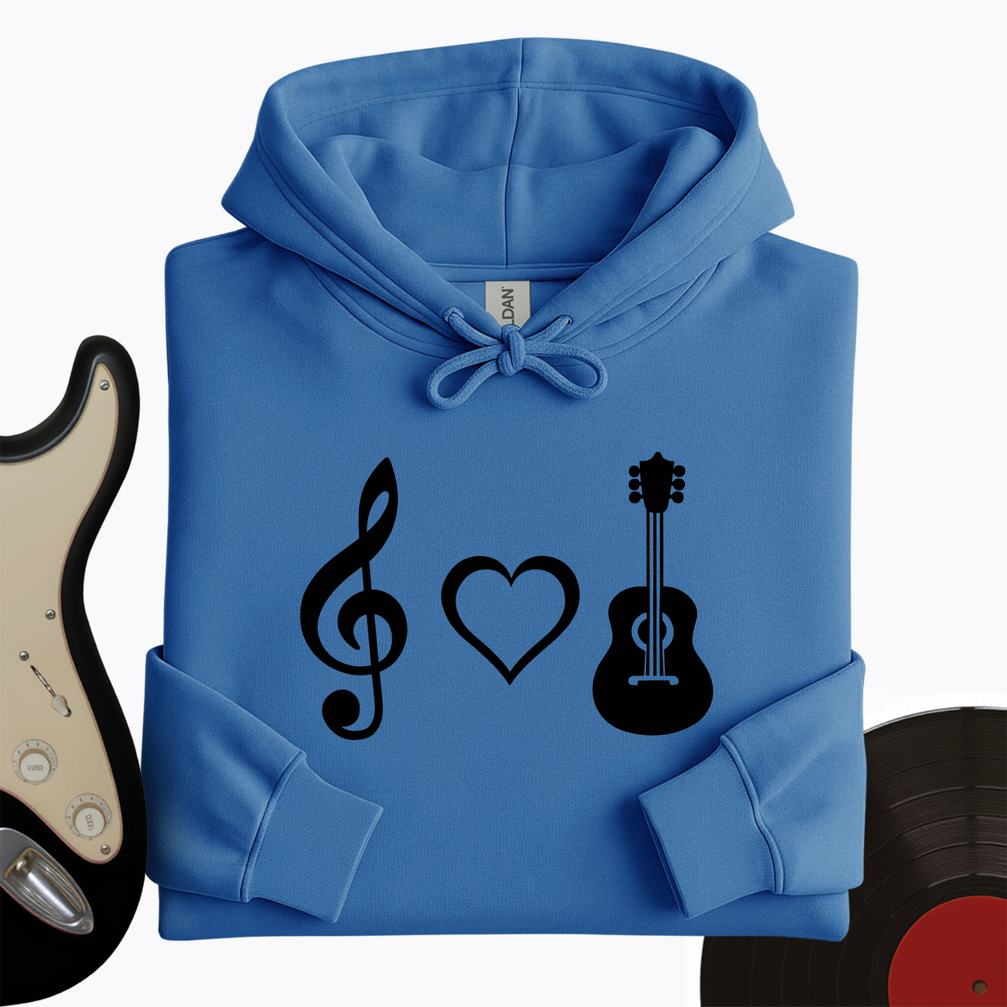 Simplistic Love Guitar Hoodie