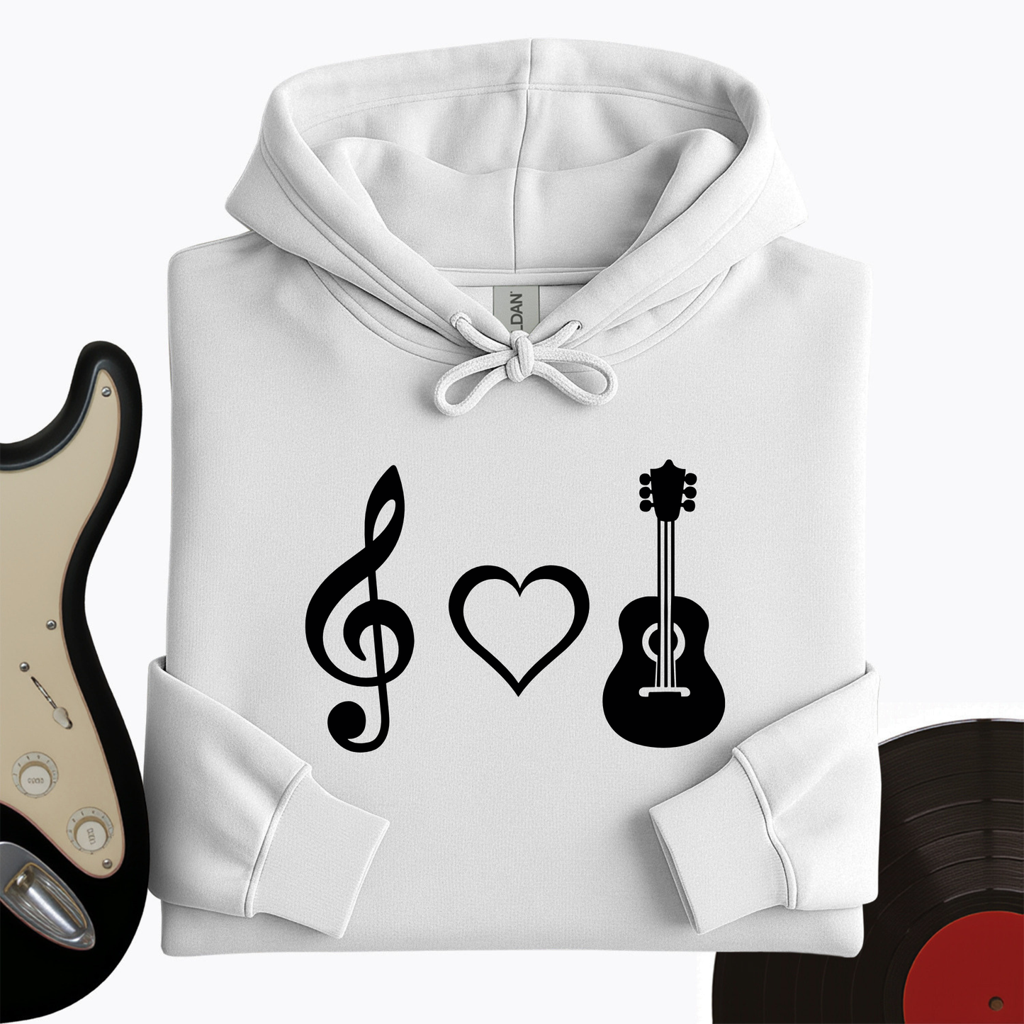 Simplistic Love Guitar Hoodie