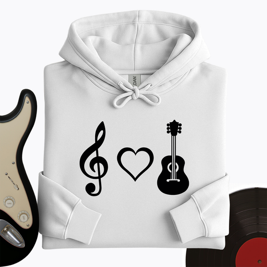 Simplistic Love Guitar Hoodie