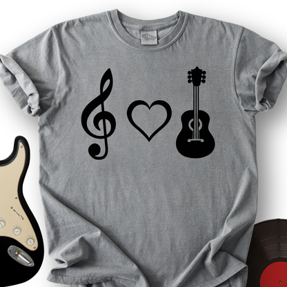 Simplistic Love Guitar T-Shirt