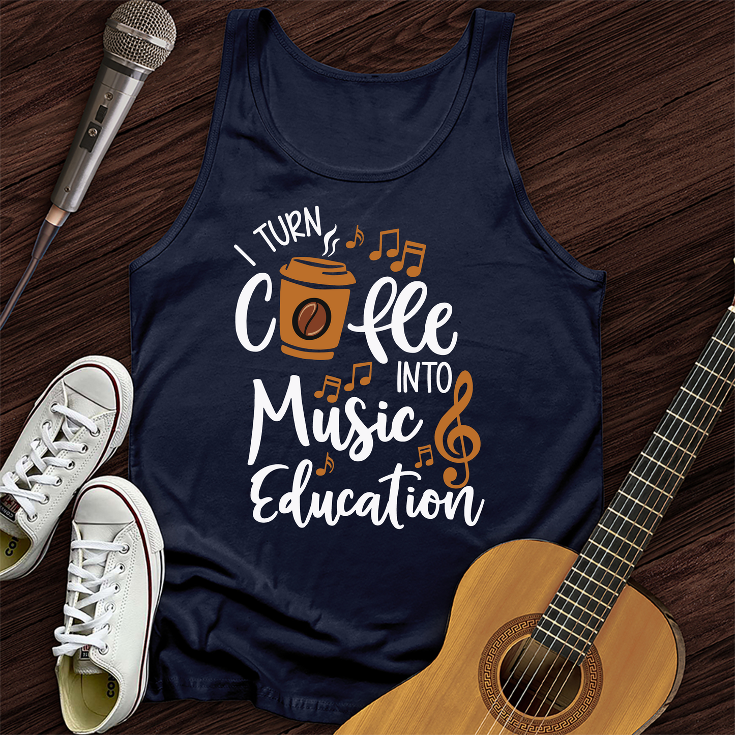 Coffee Into Music education Tank Top