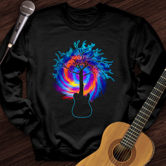 Psychedelic Tree Guitar Crewneck