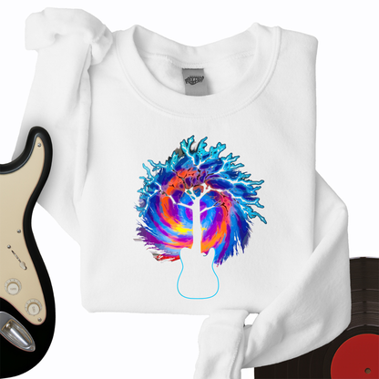 Psychedelic Tree Guitar Crewneck