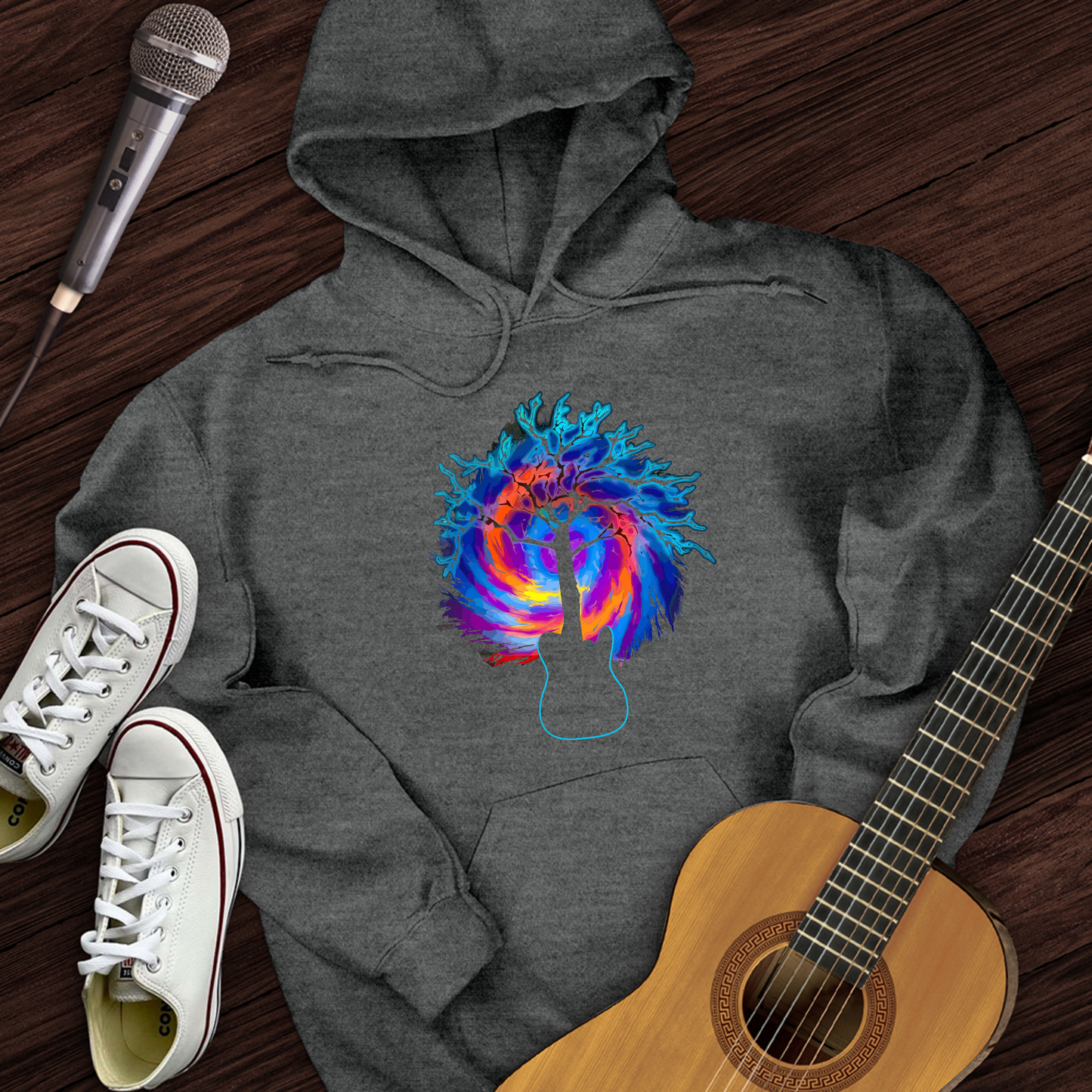 Psychedelic Tree Guitar Hoodie