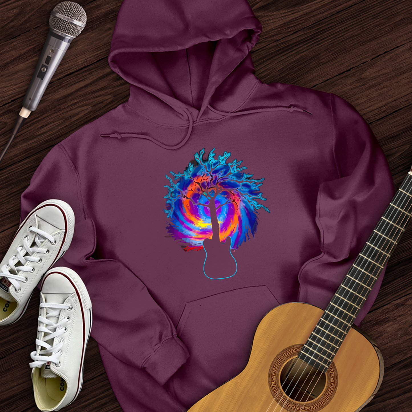 Psychedelic Tree Guitar Hoodie