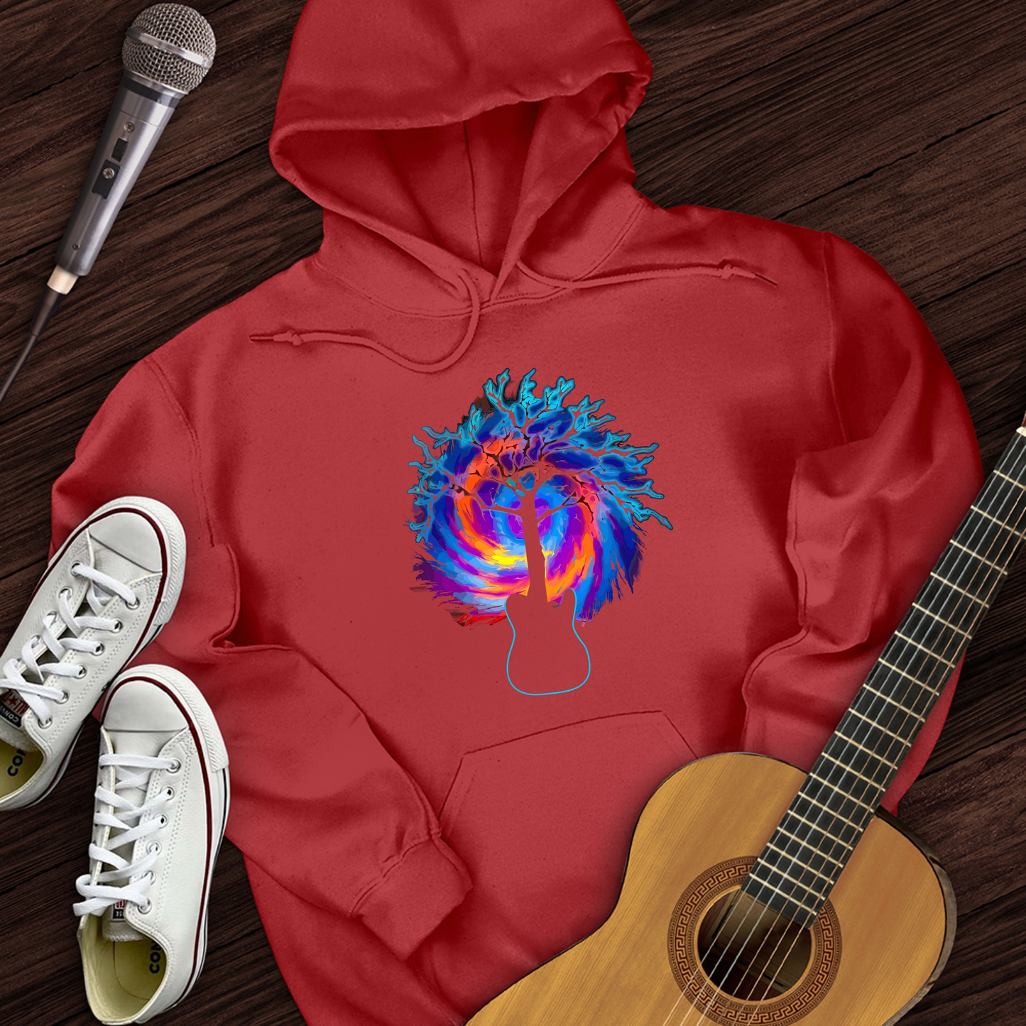 Psychedelic Tree Guitar Hoodie