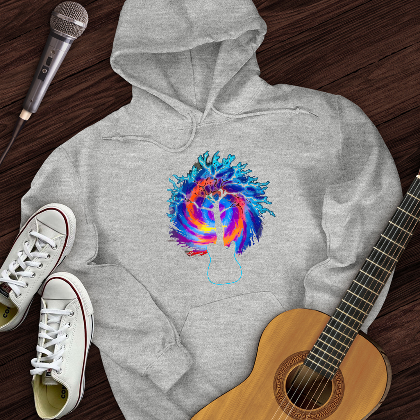 Psychedelic Tree Guitar Hoodie