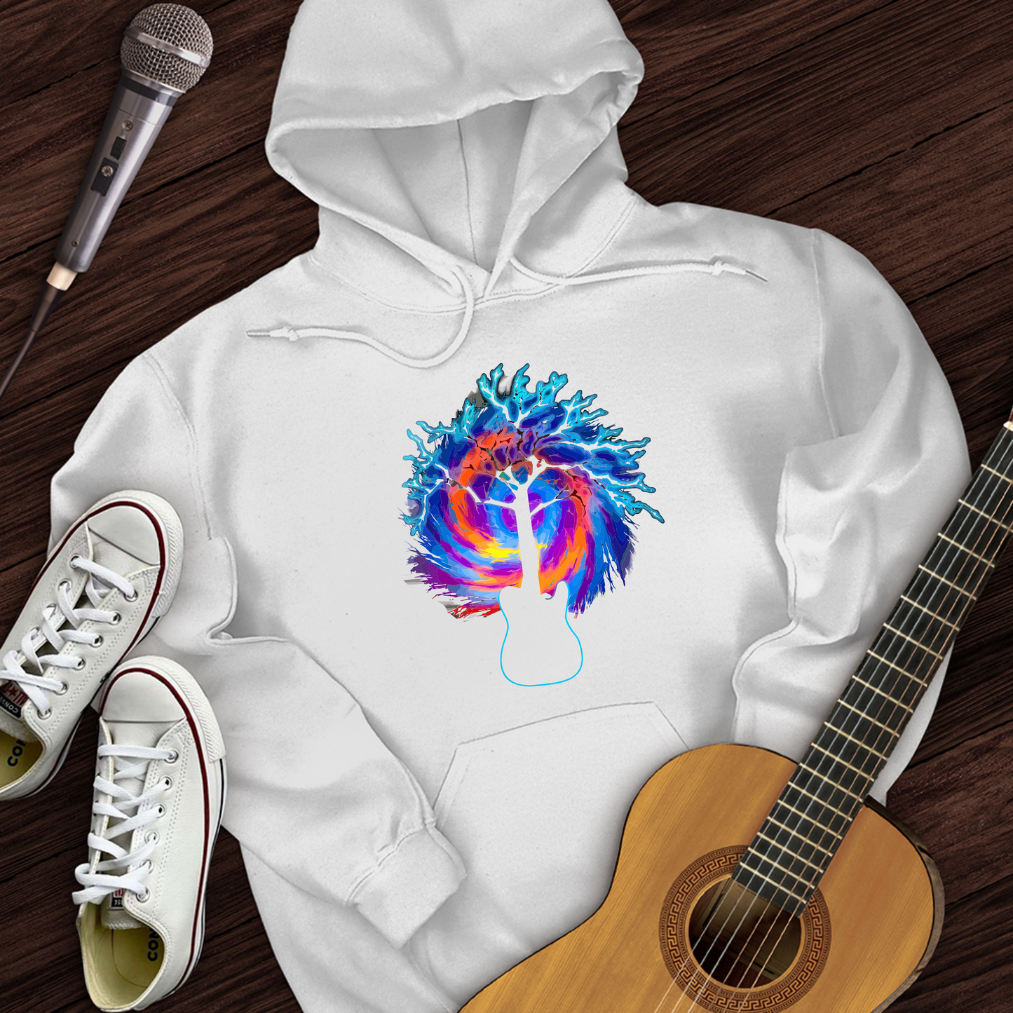 Psychedelic Tree Guitar Hoodie