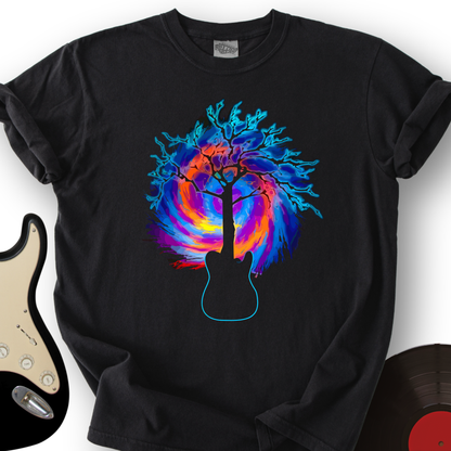 Psychedelic Tree Guitar T-Shirt