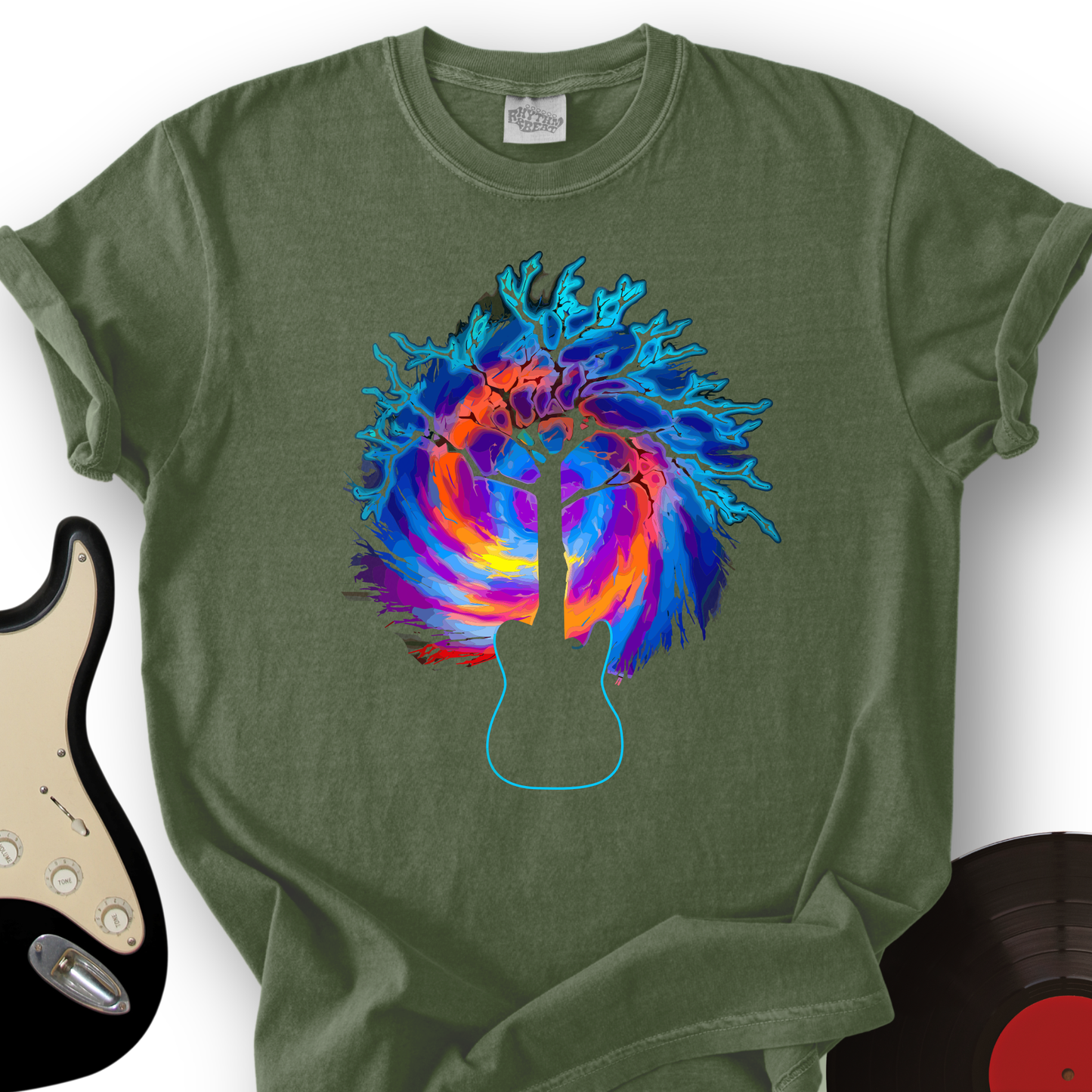 Psychedelic Tree Guitar T-Shirt