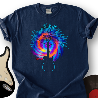 Psychedelic Tree Guitar T-Shirt