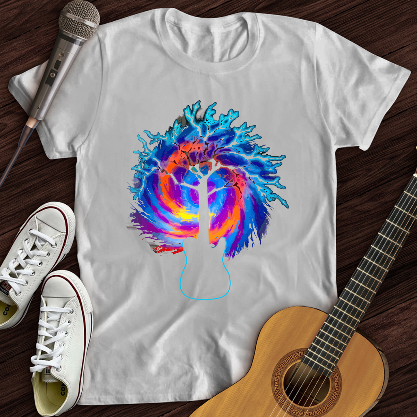 Psychedelic Tree Guitar T-Shirt