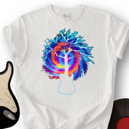 Psychedelic Tree Guitar T-Shirt