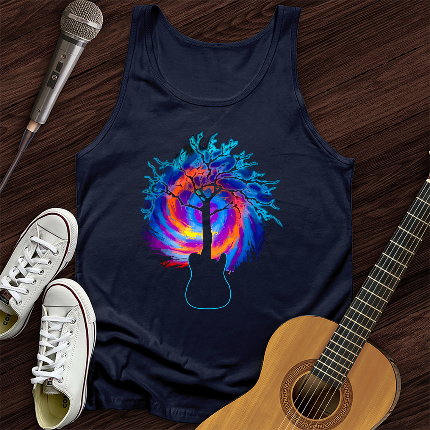 Psychedelic Tree Guitar Tank Top