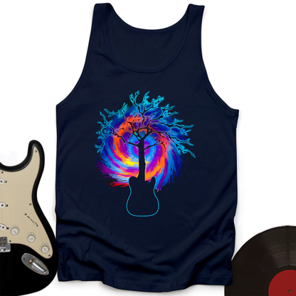 Psychedelic Tree Guitar Tank Top