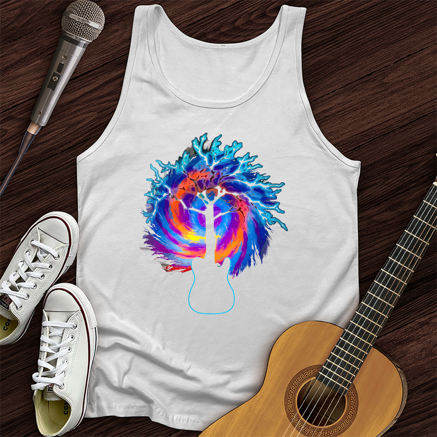 Psychedelic Tree Guitar Tank Top