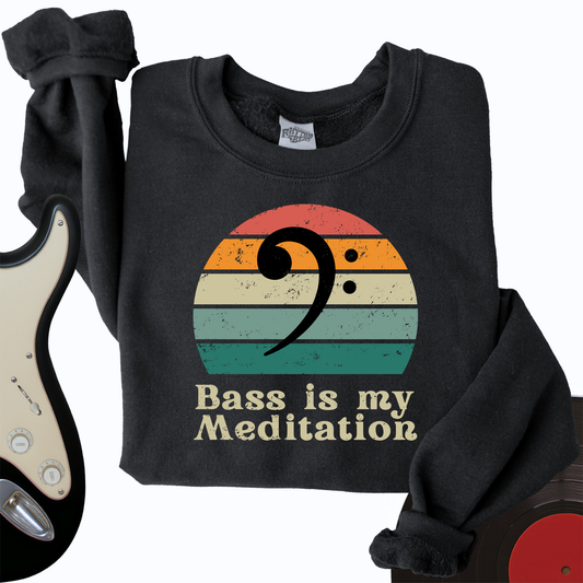 Bass Is My Meditation Crewneck