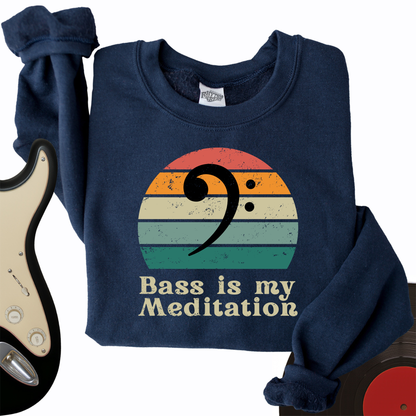 Bass Is My Meditation Crewneck