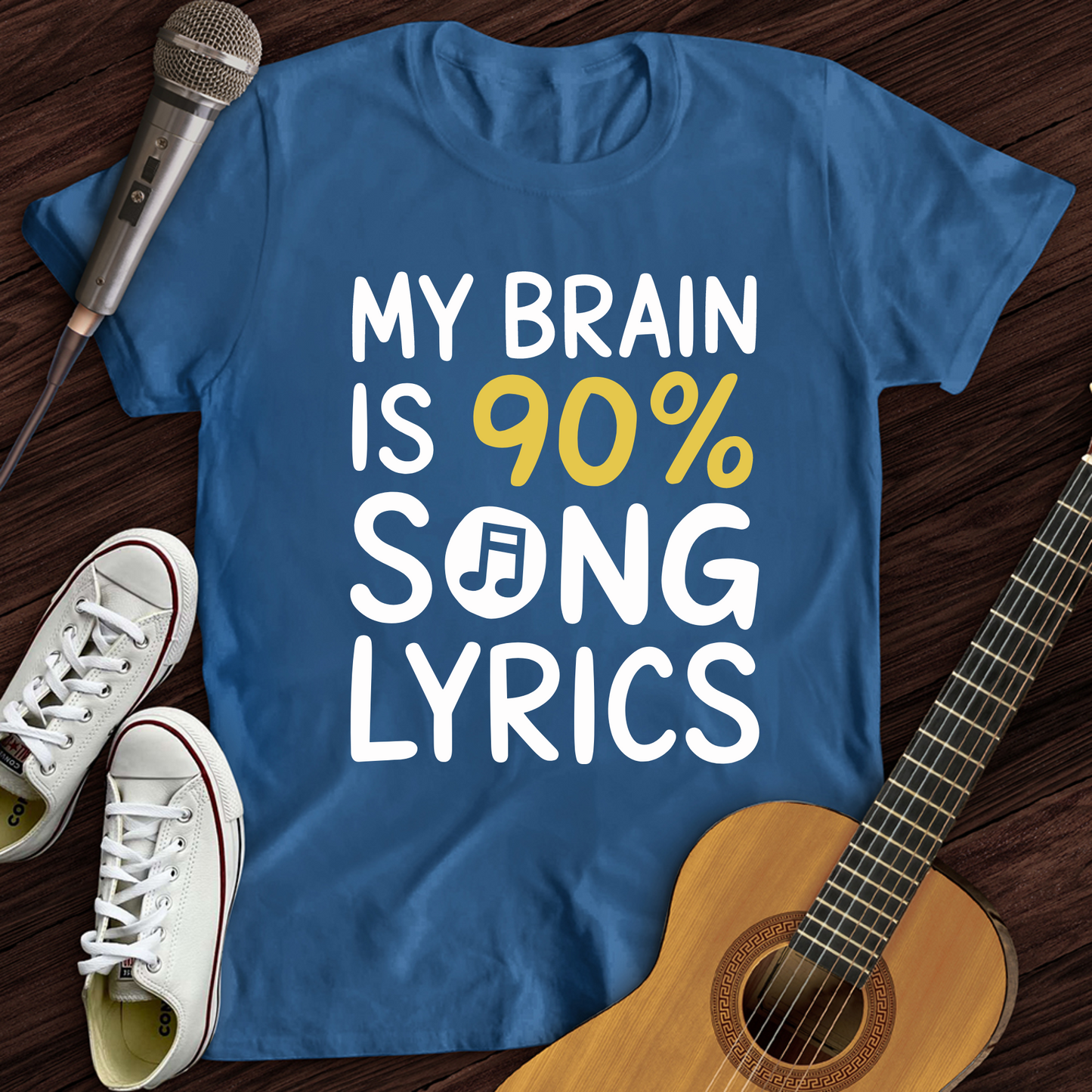 My Brain Is 90% Song Lyrics T-Shirt