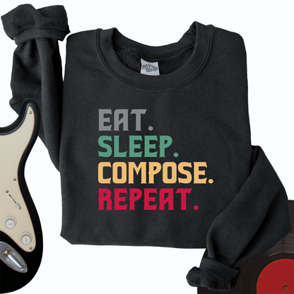 Eat, Sleep, Compose, Repeat Crewneck