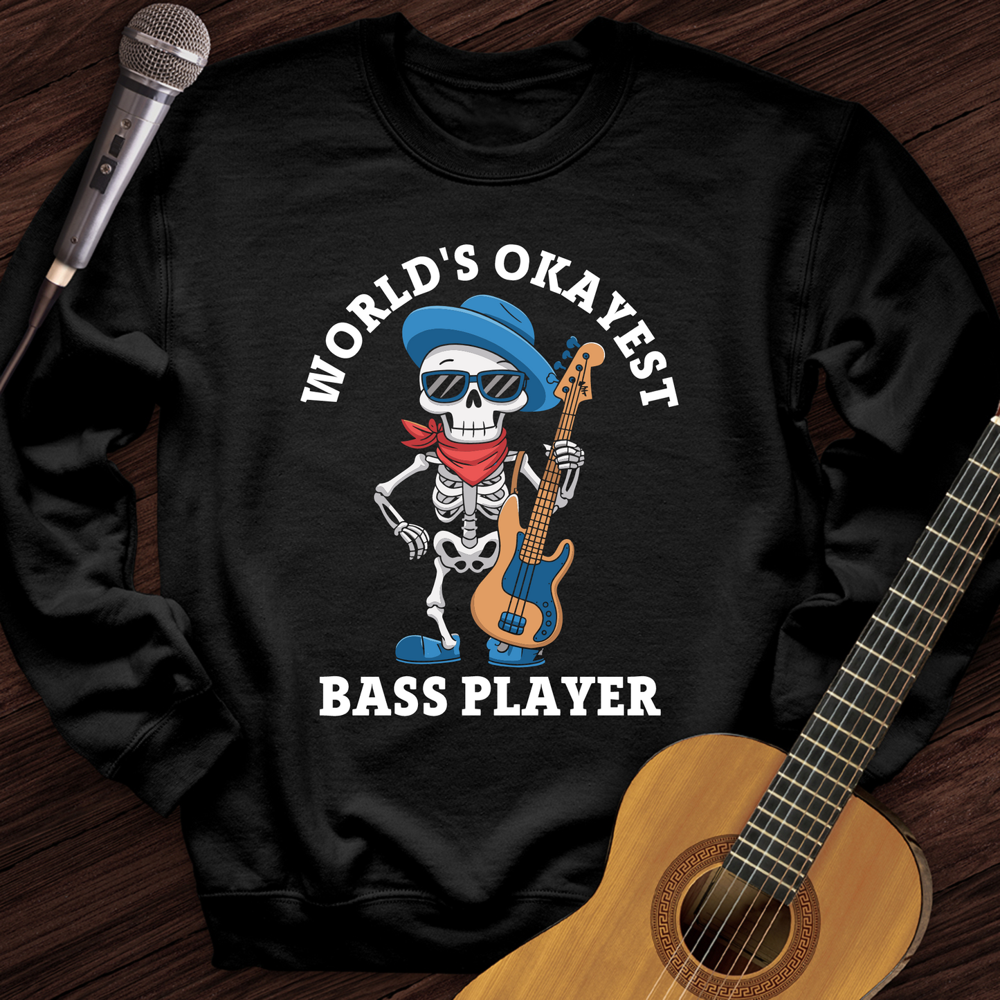 World's Okayest Bass Player Crewneck