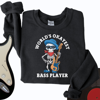 World's Okayest Bass Player Crewneck