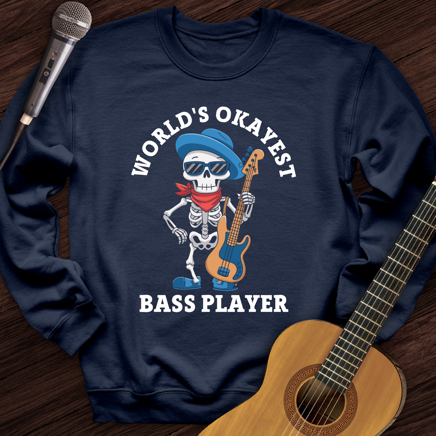 World's Okayest Bass Player Crewneck