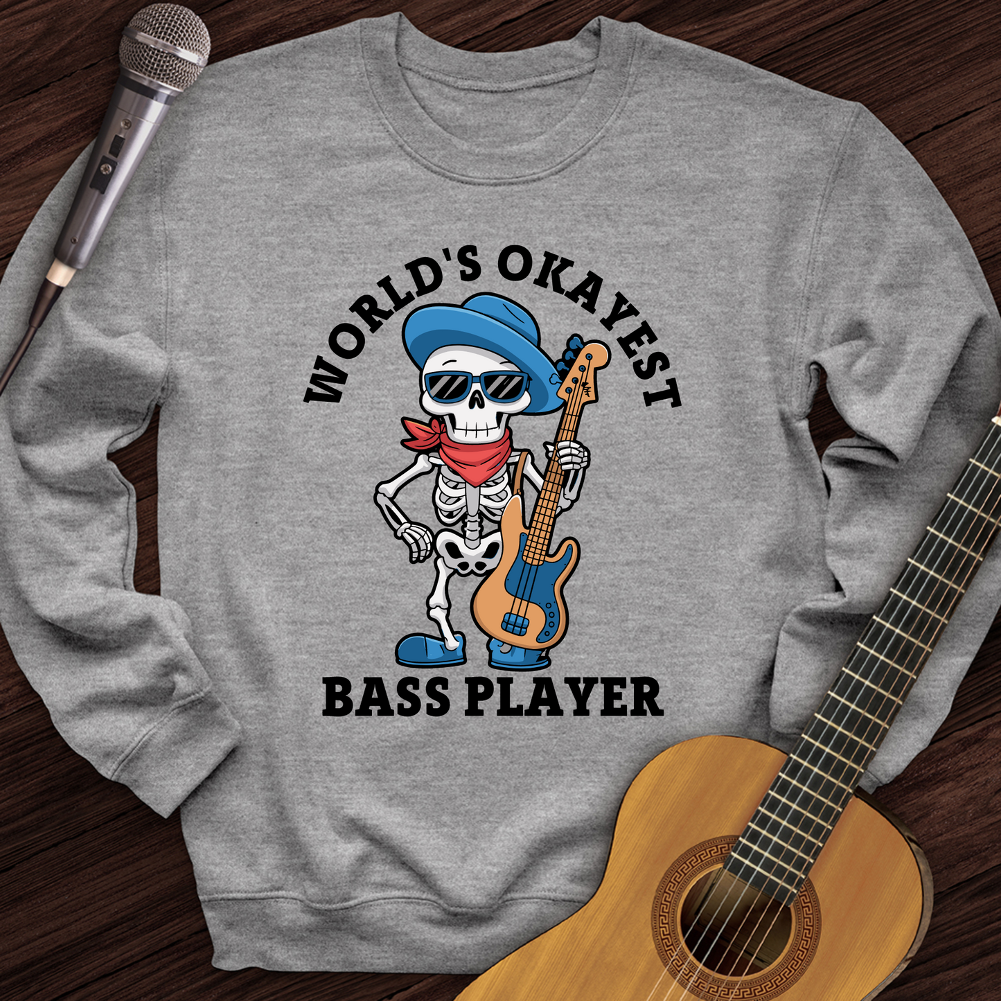 World's Okayest Bass Player Crewneck