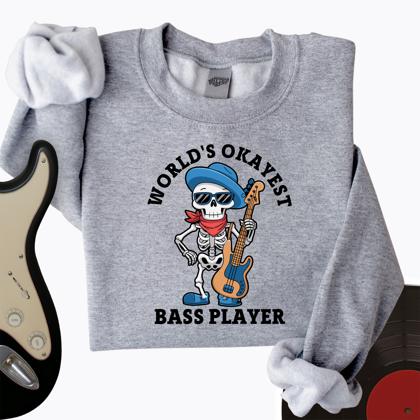 World's Okayest Bass Player Crewneck