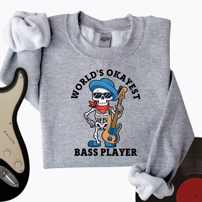 World's Okayest Bass Player Crewneck