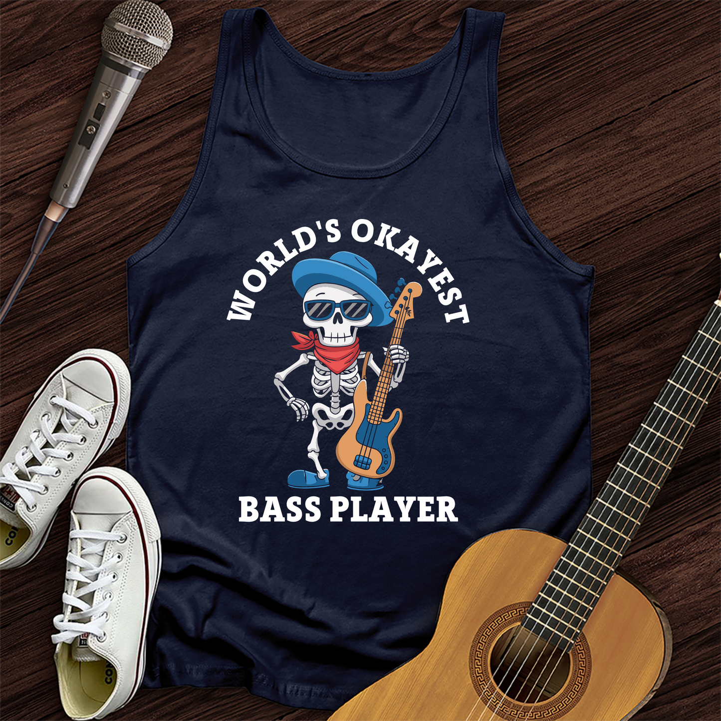 World's Okayest Bass Player Tank Top