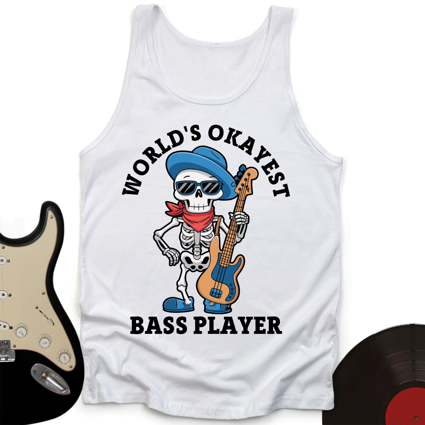 World's Okayest Bass Player Tank Top