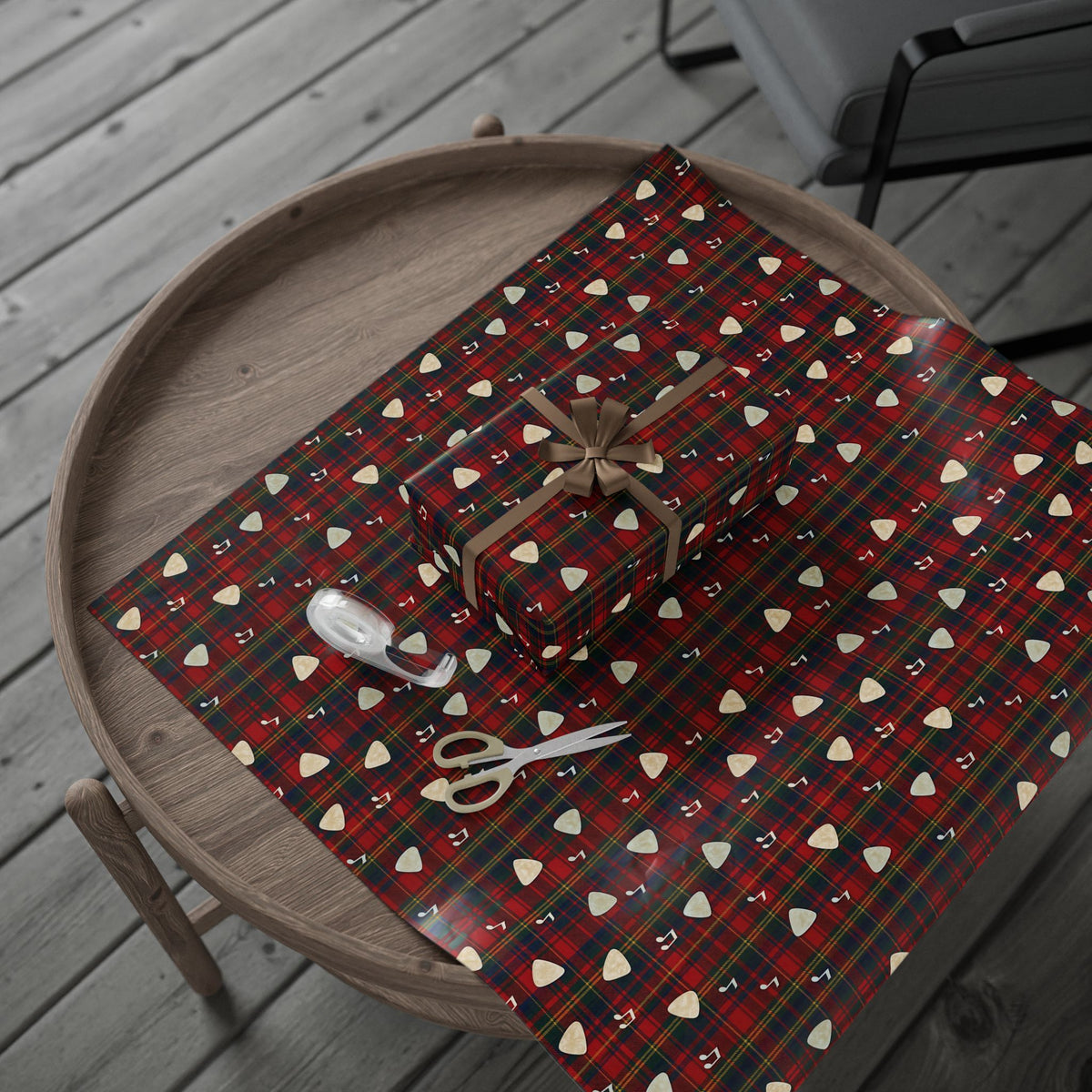 Rock and Roll Tartan Wrapping Paper